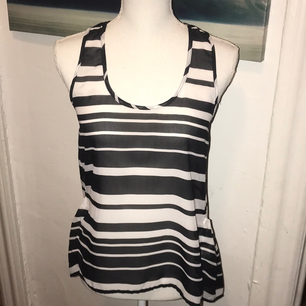 Woman’s Aeropostale B/W striped sleeveless top S